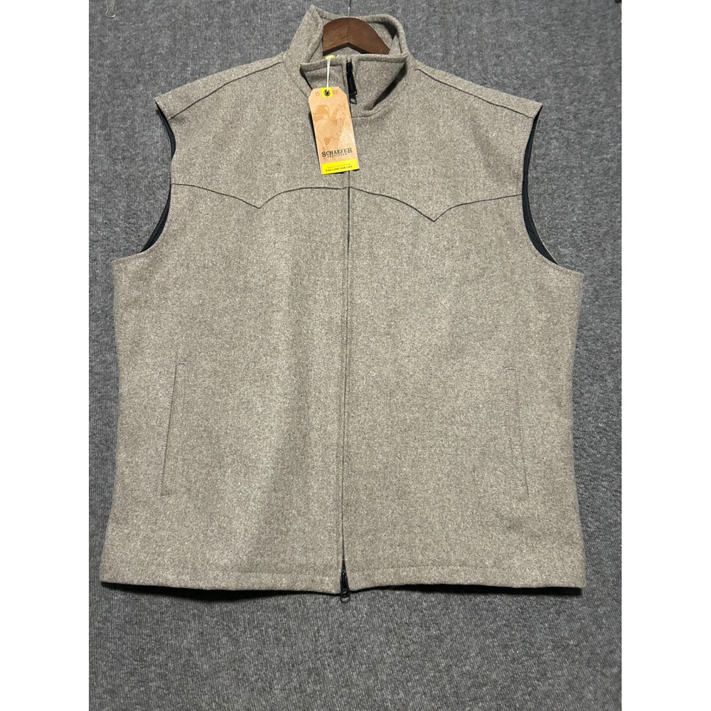 Schaefer outfitters Wool arena vest mens new size 3XL taupe